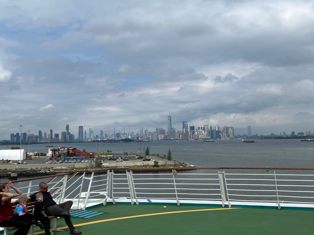 New York City skyline viewed from cruise ship