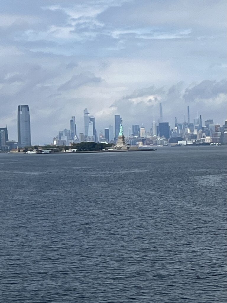 Statue of Liberty seen during sail away