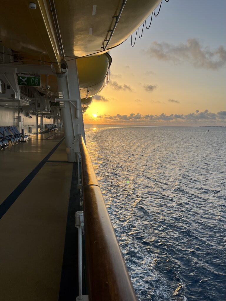 Sunrise during our 4 Day Bermuda Cruise on Liberty of the Seas