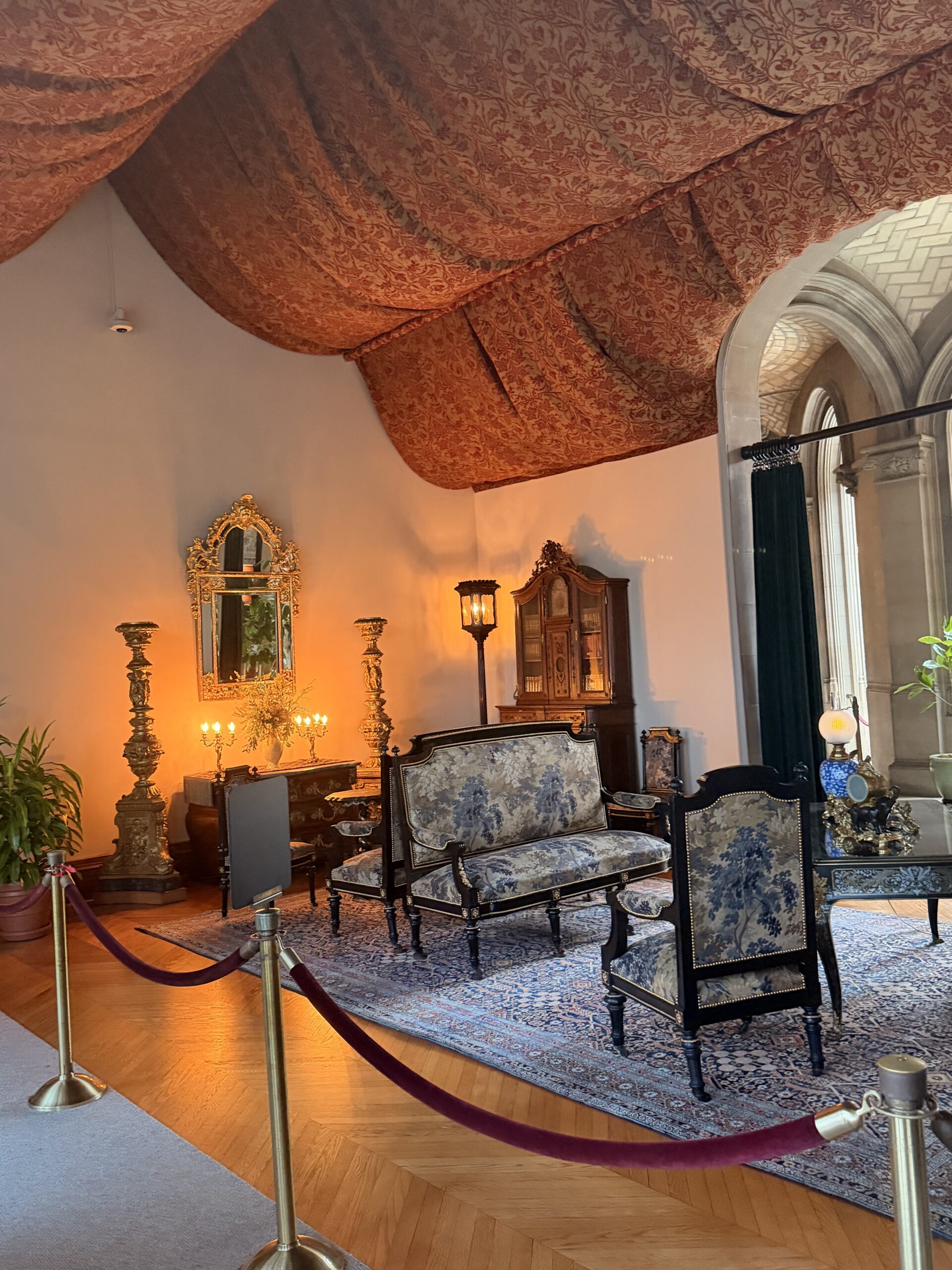 Antique furniture in the Salon at Biltmore House