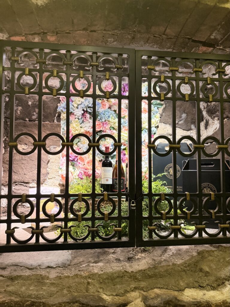 Historic gated entrance to the Biltmore wine cellar